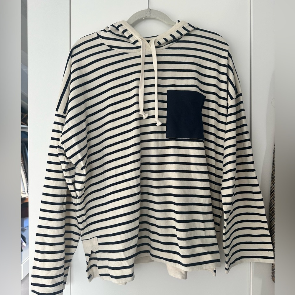 NWT Jcrew hooded long sleeve shirt. Size XXL